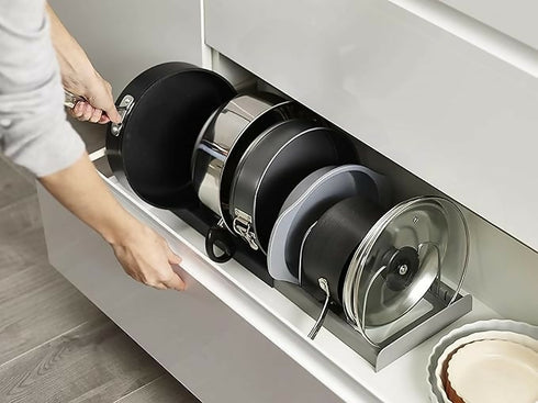 10 Adjustable Compartments Pot and Pan Organizer