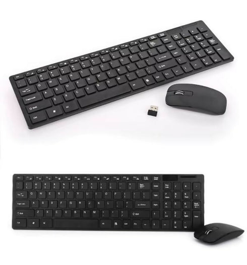 Ultra-thin Wireless Keyboard And Mouse Combo Set - Black