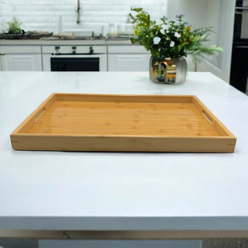 Bamboo Breakfast Tray Size : 43.7X29.5X5CM