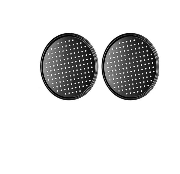 Non-stick Pizza Baking Pan with Holes – 2 Pcs