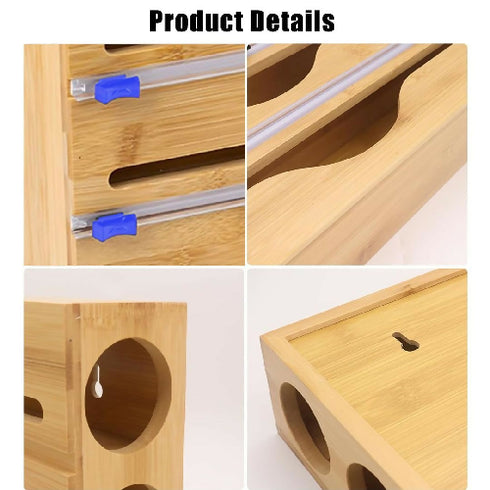 Bamboo Food Wrap Foil Holder