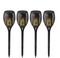 Pack of 4 - Solar LED Outdoor Garden Torch Flame Lights