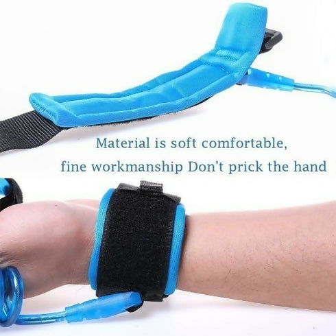 Kids Safety Anti-Lost Strap Link Harness & Wrist Belt Band - Blue