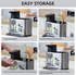 Stainless Steel Organiser With Soap Dispenser And Storage Compartment