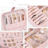 Flip Double Layer Jewelry Box Portable Jewelry Storage Box - pink