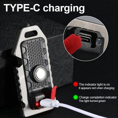 Multifunctional Portable Flashlight Keychain