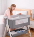 Multifunctional crib 6-level adjustable high-quality baby cradle