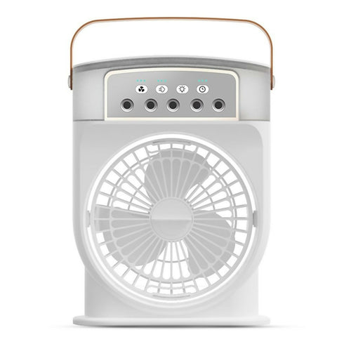 Portable Rechargeable Air Conditioner Fan, Mini Evaporative Air Cooler - White