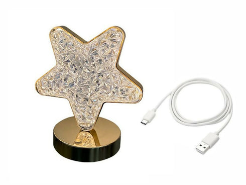 Table Lamp Crystal Lamp With Type-C Charging Cablae