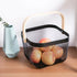 Storage Basket with Wooden Handle