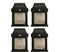 4 Pieces - Solar Wall Lights - Black
