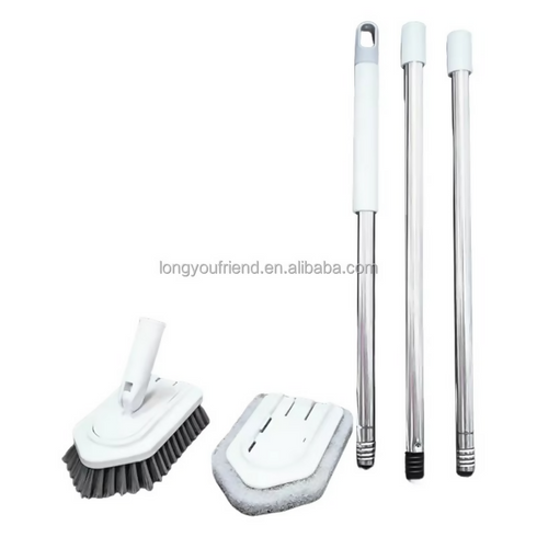 Double Brush Head Design Plastic Floor Wall Glass Cleaning Tool with Crevice Brush