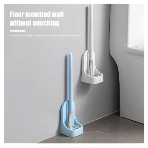 Silicone Toilet Brush & Holder Wall Mounted