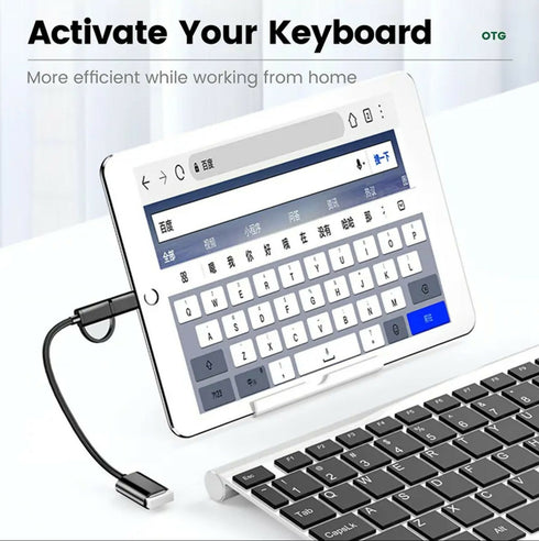 2 in 1 OTG Cable Micro USB & Type C to USB 3.0 Adapter