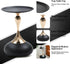 Small Black Round Side Table Pedestal