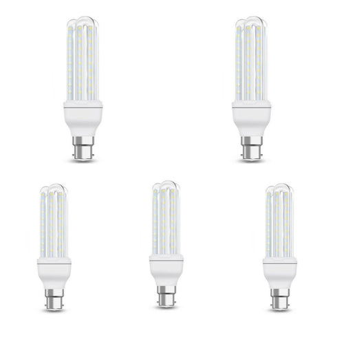 Set Of 5 E27 12W LED Corn Light Bulb (Cool White)