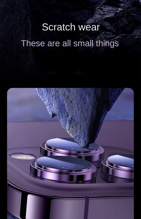 Ring Metal Camera Lens Protector Glass For iPhone 14 Pro.