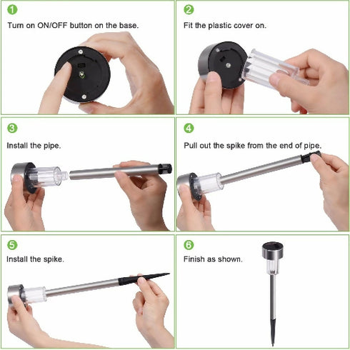 Stainless Steel Solar Accent Outdoor Street Lighting