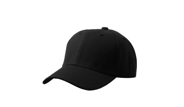 Plain Six Panel Black Baseball Caps , for Men and Women