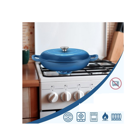 30CM Cast Iron Shallow Casserole Bule