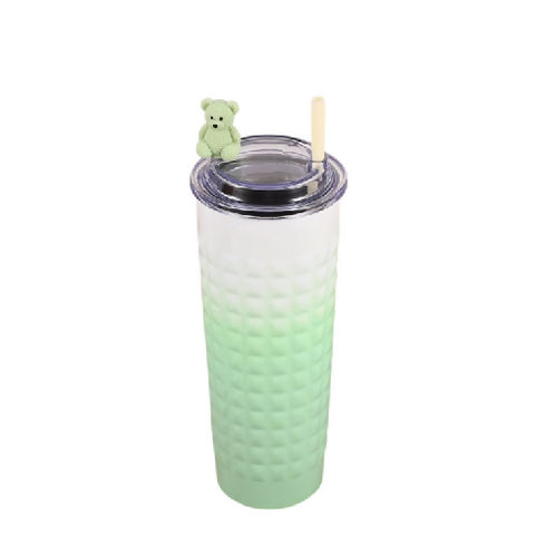 Easy to Hold Tumbler with pp Lid and Straw