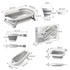 Multifunctional 5-in-1 New Design Baby Doll Bathtub Set Premium Bath Products for Infants