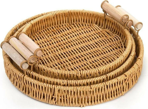 Wood Serving Tray - 3 Piece