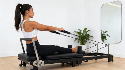 Easy Folding Portable Pilates Reformer - Core Yoga Bed - Home Fitness