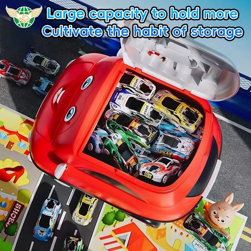 ids Toy Cars - Engaging Pull Back and Go Mini Vehicles with Storage Box, Perfect for 1-2 Year Old Boys' Playtime Adventures