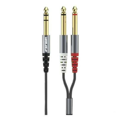 AS-51180 Male 6.35mm To Dual Male 6.35 Cable 1.5M