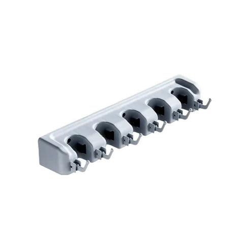 Wall-Mounted Broom Holder - Grey
