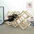 Foldable Wooden Wine Rack Wine Holder-10 bottles - Wood color