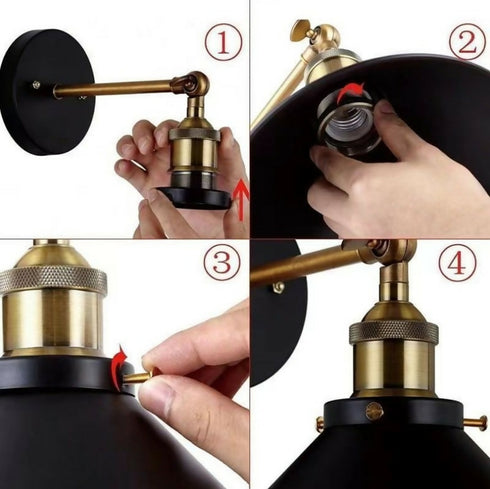 Modern Loft Industrial Metal Double Heads Rustic Sconce Wall Light