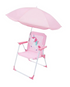 Kids Outdoor Beach Chair with Umbrella- Pink