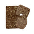 Gold pattern Marble 3 Piece Bathroom Mat set