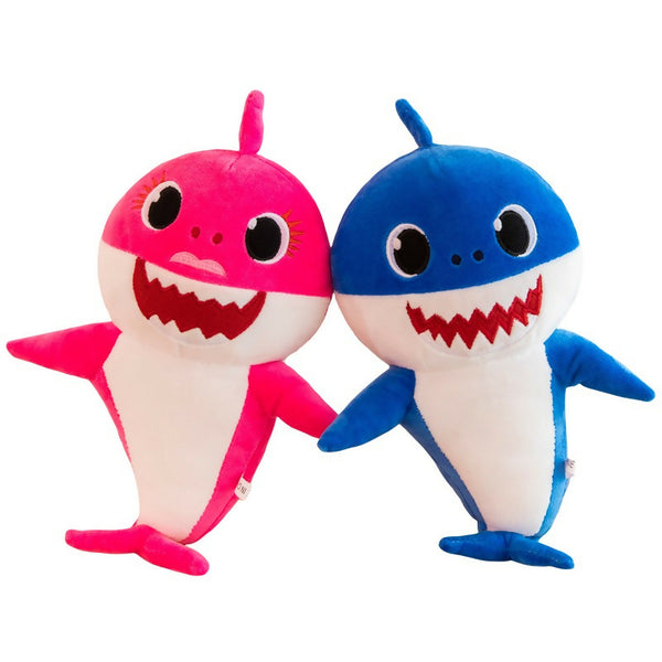 Plush Shark Toy Set - Blue & Pink