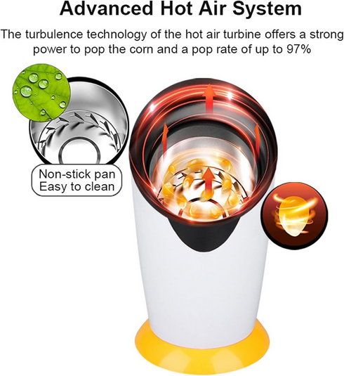 Mini Hot Air Popcorn Maker 1200W