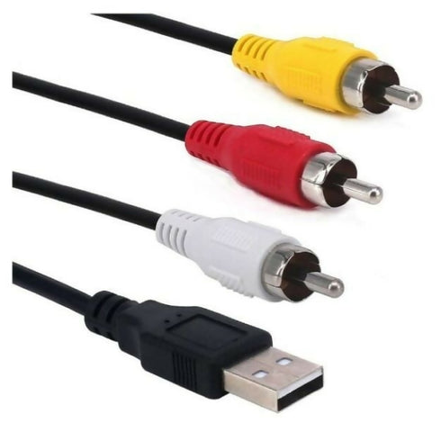 USB to 3RCA Male AV Cable