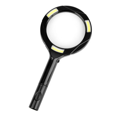 COB LED Lighted Handheld Magnifier with 3 LED Lights