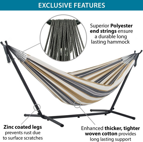 2 Persons Hammock With Solid Stand