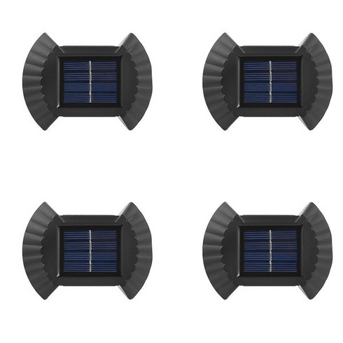 4 Pieces Outdoor Solar Powered Rechargeable Wall Light