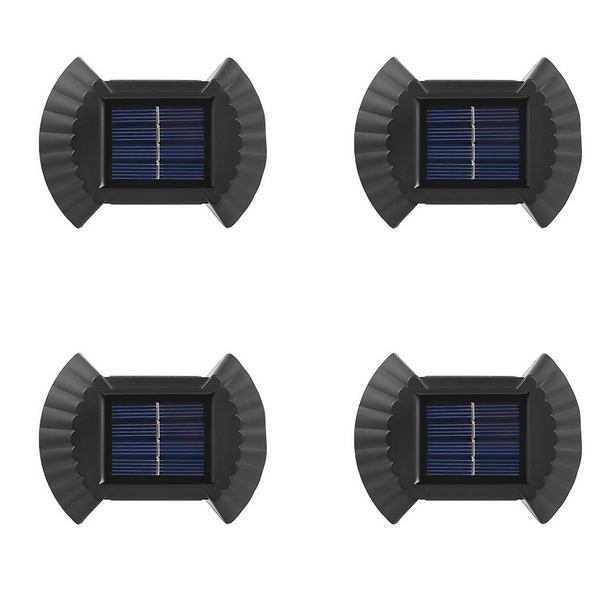 4 Pieces Outdoor Solar Powered Rechargeable Wall Light