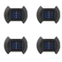 4 Pieces Outdoor Solar Powered Rechargeable Wall Light