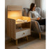 Wooden Counter Side Table with Drawer-70cm Bedside Pedestal Stand-FU7015