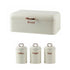 Portable Stainless Steel Bread Bin And Canister Set - Red