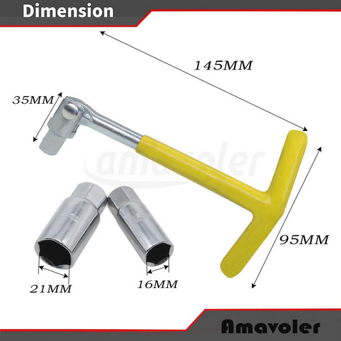 Spark Plug Socket Wrench Remover Installer Tool Kit.