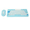 Mini Wireless Keyboard and Mouse Set - Blue, White