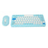 Mini Wireless Keyboard and Mouse Set - Blue, White