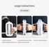 2-in-1 Portable Water Bottle/Ice Cube Maker - White, Transparent
