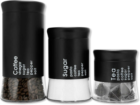 Stainless Steel Coffee and Tea Storage Jars